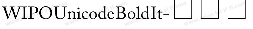 WIPO Unicode Bold It字体转换